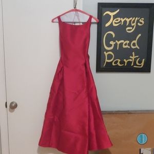 Adrianna Papell Red Cocktail Formal Dress sz 8